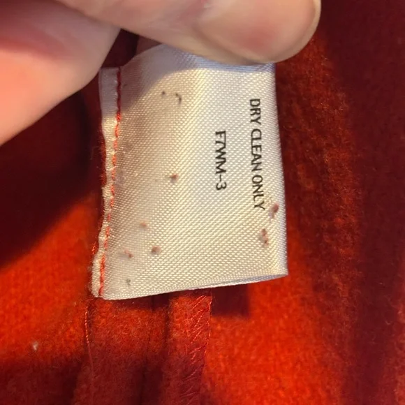 Eileen Fisher Wool Bold Red Hooded Cape Coat PL - Picture 4 of 6